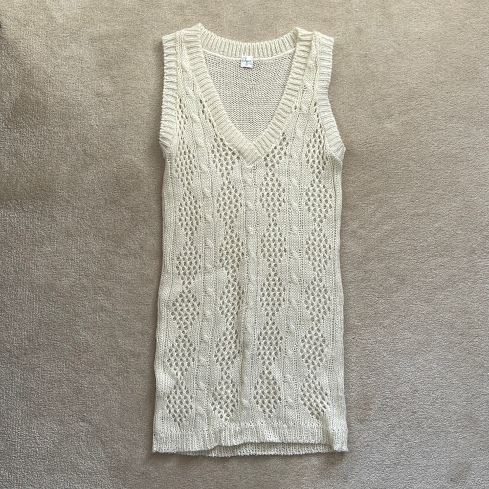 Aqua Sleeveless Sweater Tunic